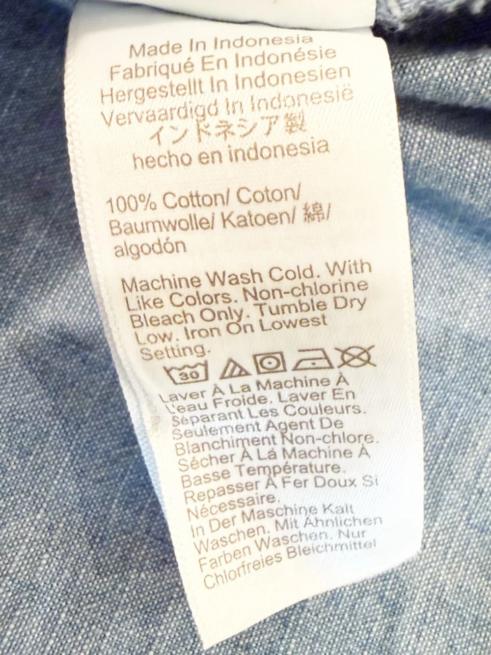 J. Crew Denim Chambray Ruffle Sleeve Top - Picture 5 of 6